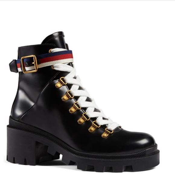 gucci lace up boots